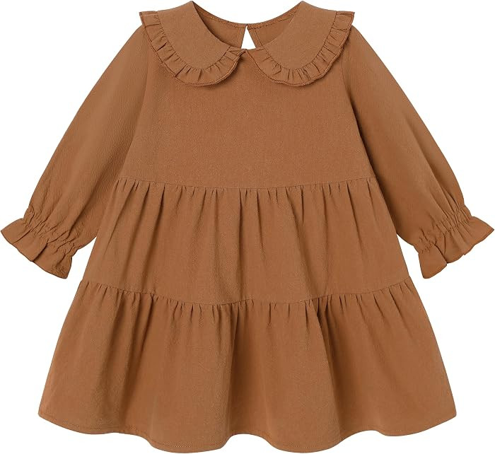 Toddler Girls Dress Long Sleeve Fall Winter Clothes 1-5T | Amazon (US)