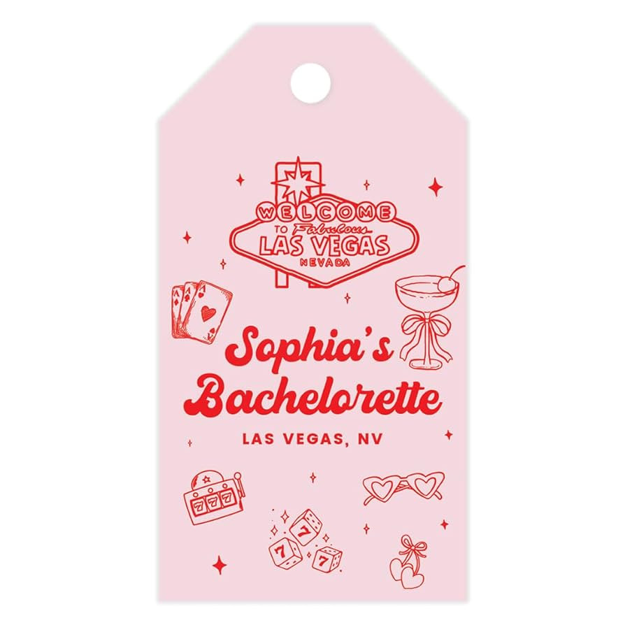 Andaz Press 20 Pack Custom Lucky in Love Favor Tags for Bachelorette Hangover Kit Bags, Welcome t... | Amazon (US)