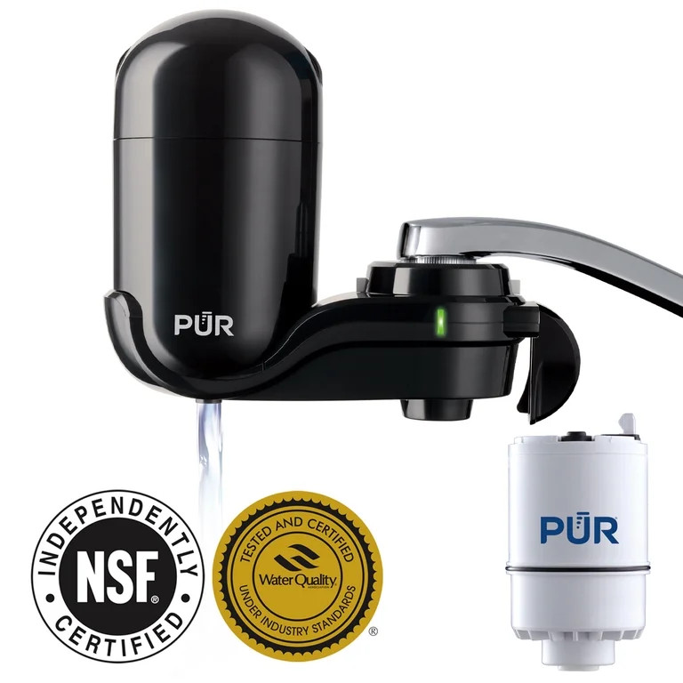 PUR Faucet Mount Water Filtration System, FM2000B, Black | Walmart (US)