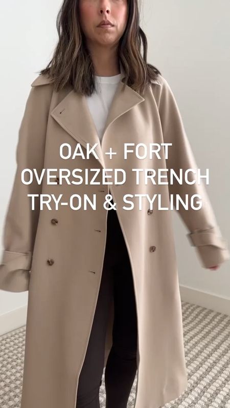 Oak + Fort oversized trench try on and styling. Obsessed with this trench- it moves beautifully, isn’t stiff and is oversized without being overwhelming. Cannot recommend it enough. Wearing the xxs in beige. 

Trench coat, petite style, jeans 

#LTKSeasonal #LTKstyletip