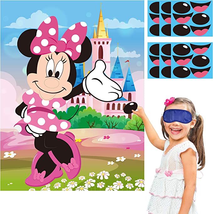 PANTIDE Pin The Nose and Mouth on Cartoon Mouse Party Game Make-a-Face Sticker Games with Large P... | Amazon (US)