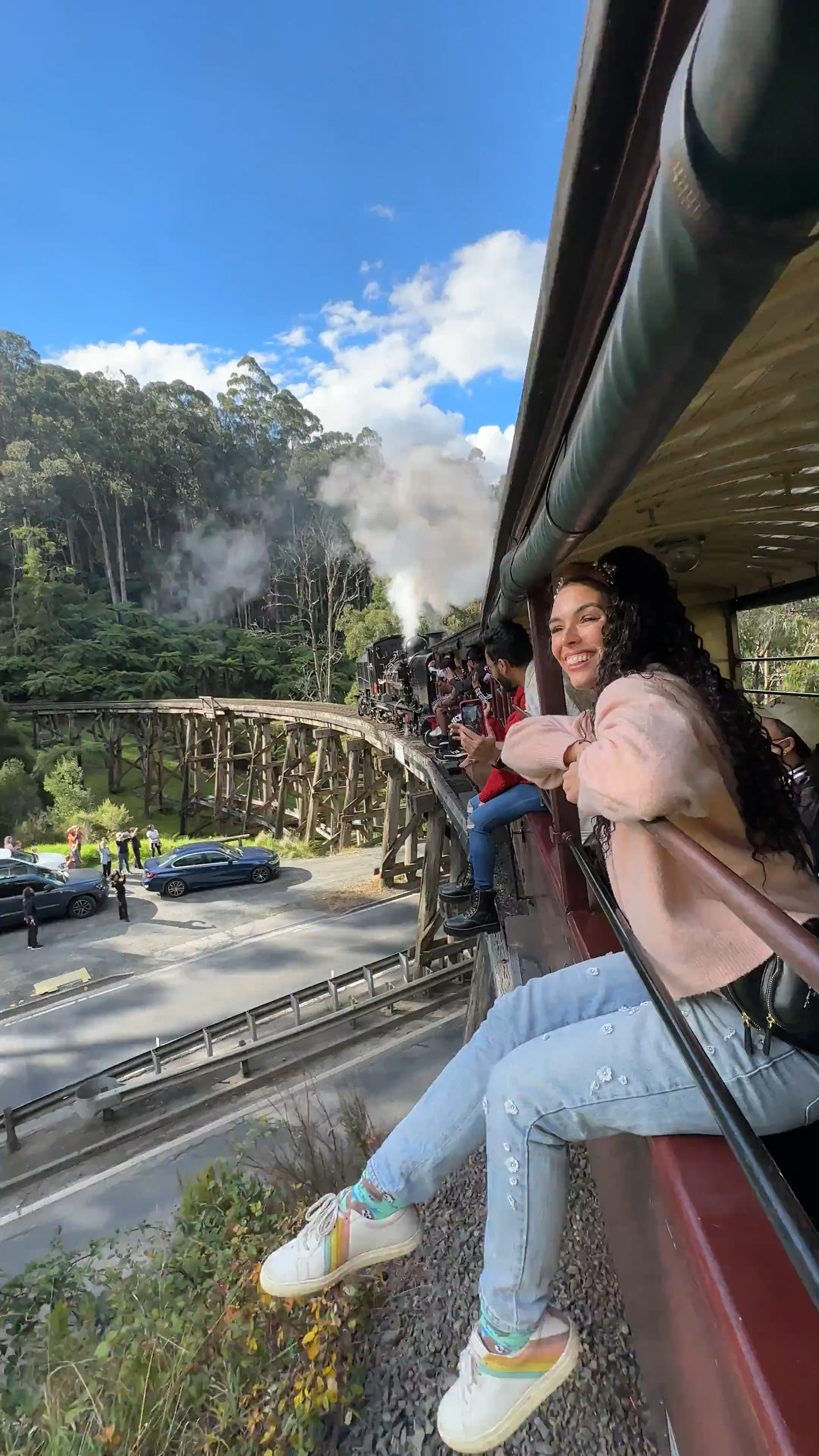 Enjoying the train ride at Puffing Billy Railway, wearing my white knitted sweater, Wrangler jeans and Seychelles sneakers

- travel outfit, vacation outfit, seasonal outfit, holiday outfit, fall dress, fall outfit, thanksgiving outfit, spring outfit, prom dress, date outfit, party outfit, trendy ootd, fall fashion, amazon finds, wedding guest outfit,m, work outfit    

#LTKParties #LTKWorkwear #LTKFindsUnder100 #LTKFindsUnder50 #LTKTravel #LTKStyleTip #LTKGiftGuide