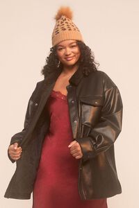 Plus Size Faux Leather Shacket | Forever 21 (US)