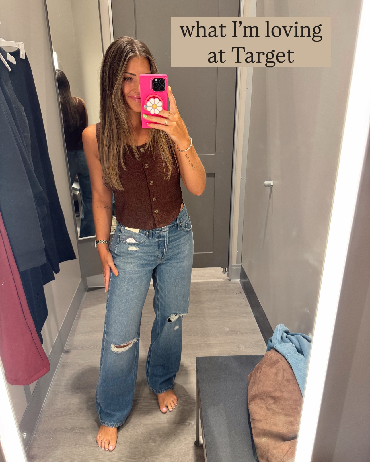 Target 🎯 early fall roundup! SO many good staples here that are neutral so you can rewear with a lot 👏🏻 I’m wearing an XS in everything but a M in the grey sweatshirt for baggy fit! Size 2 jeans   #targetstyle #targetfinds #targetrun #neutraloutfits #workwearoutfit #businesscasual #teacheroutfit #affordableoutfits 