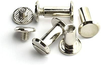 60 Sets Silvery Chicago Screws 1/2 Inches Screw Posts Metal Accessories Nail Rivet Chicago Button... | Amazon (US)