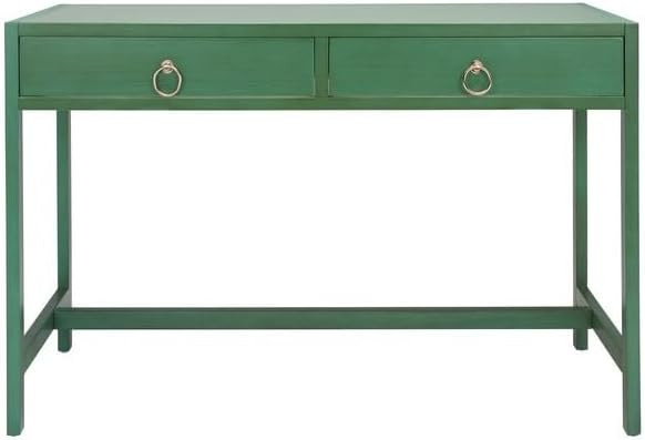 SAFAVIEH Home Collection Esther Turquoise 2-Drawer Desk | Amazon (US)