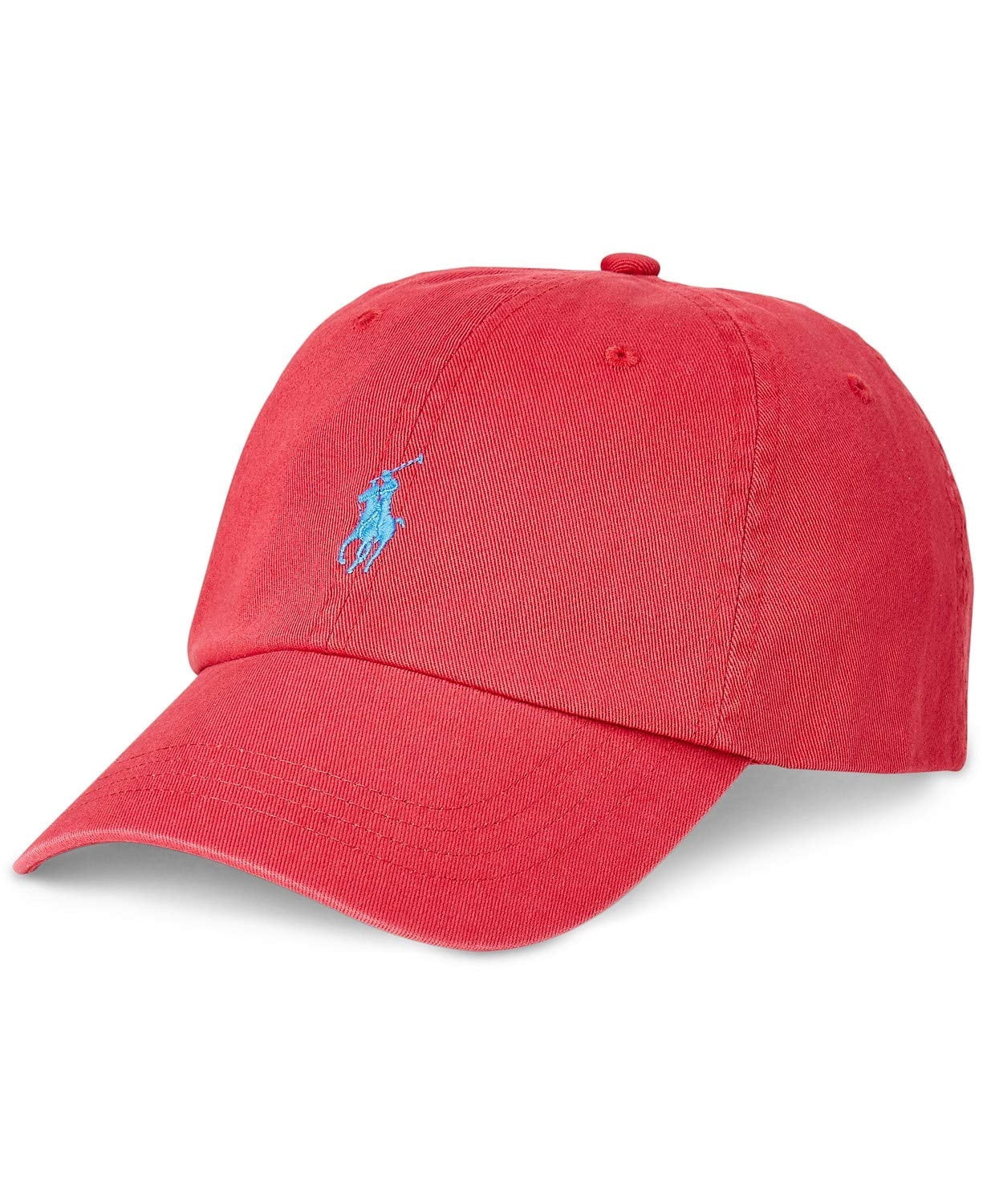 Polo Ralph Lauren Men`s Cotton Chino Baseball Cap (Nantucket Red(3041)/Blue, One Size) | Walmart (US)