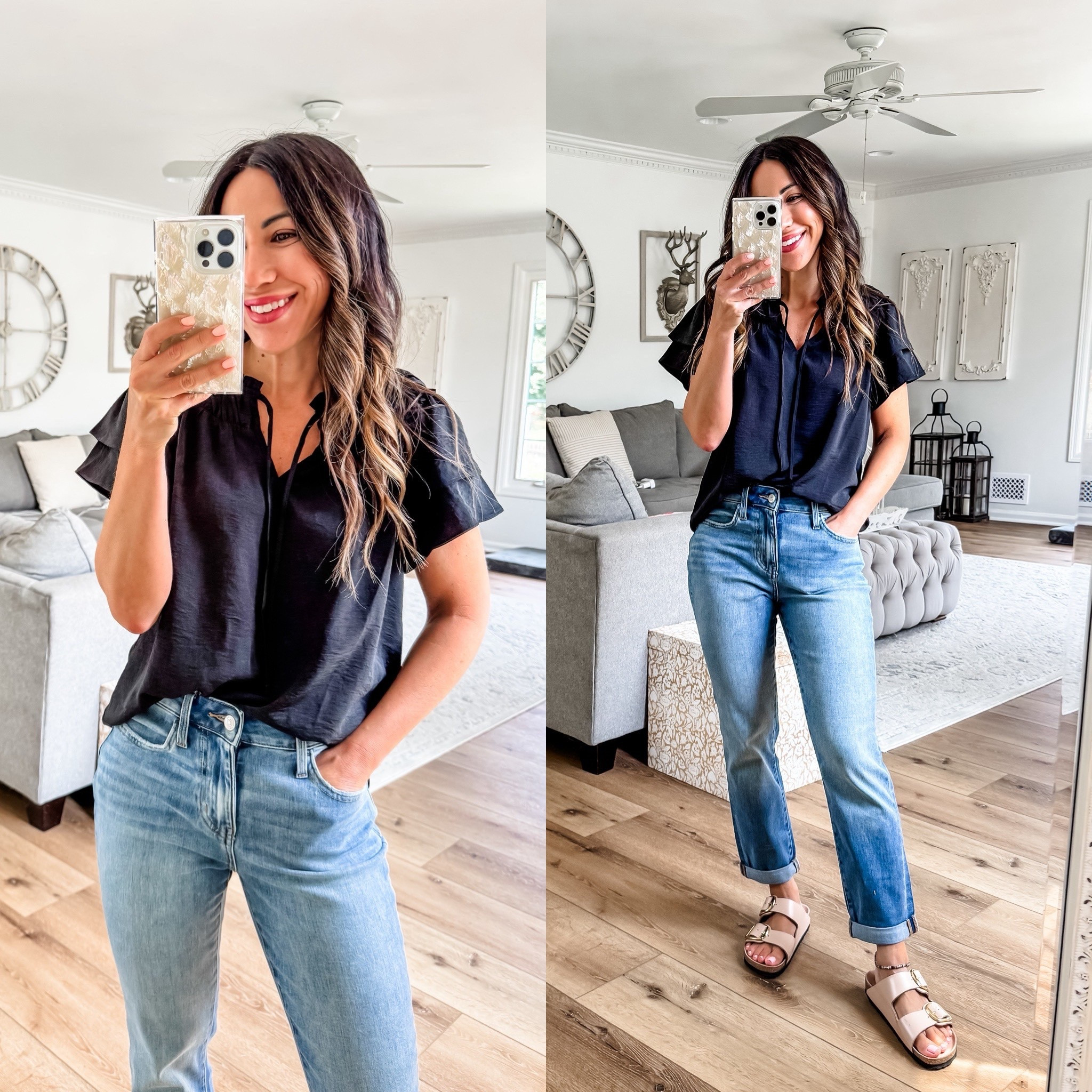 Small top. Size 2 cuffed jeans. 

#LTKSaleAlert #LTKOver40 #LTKFindsUnder50