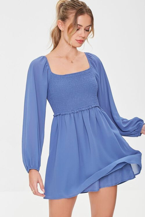 Chiffon Smocked Mini Dress | Forever 21 (US)