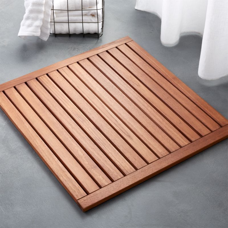 Lateral Teak Natural Bath Mat 21.75"x32"Change Zip Code: SubmitClose$69.95(3.5)  out of 5 stars11... | CB2