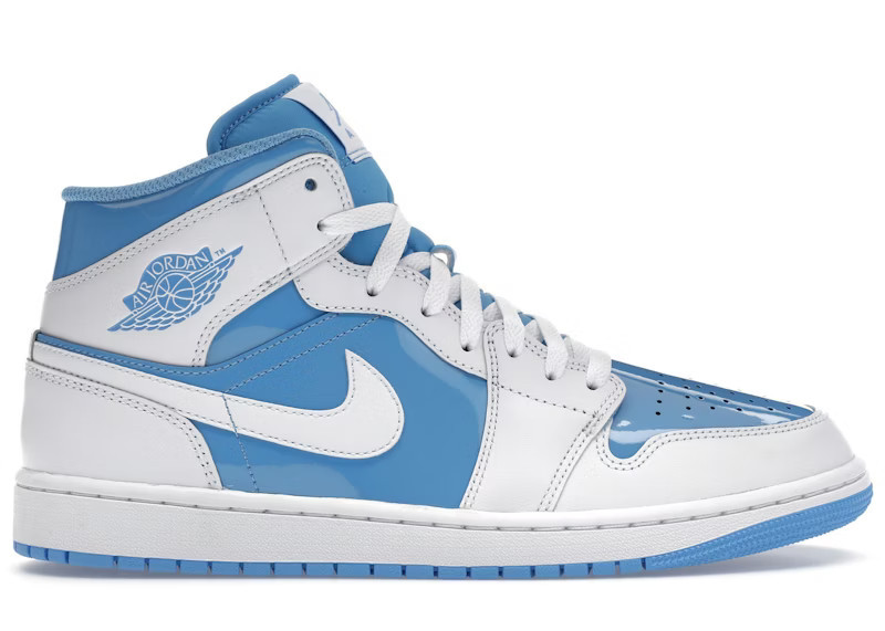 Men's Jordan 1 Mid Sneakers in White/Legend Blue | StockX