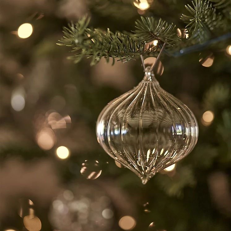 Optic Drop Bauble – 3" | The White Company (UK)