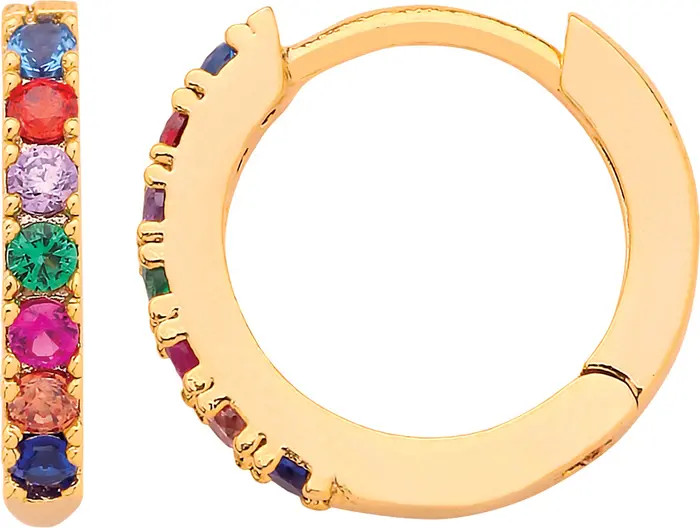 Multicolor Crystal Pavé Huggie Hoop Earrings | Nordstrom