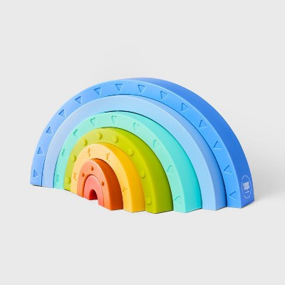 Silicone Rainbow Stacker - Gigglescape™: Baby & Toddler Creativity, Fine Motor Skills, 6 Months+ | Target