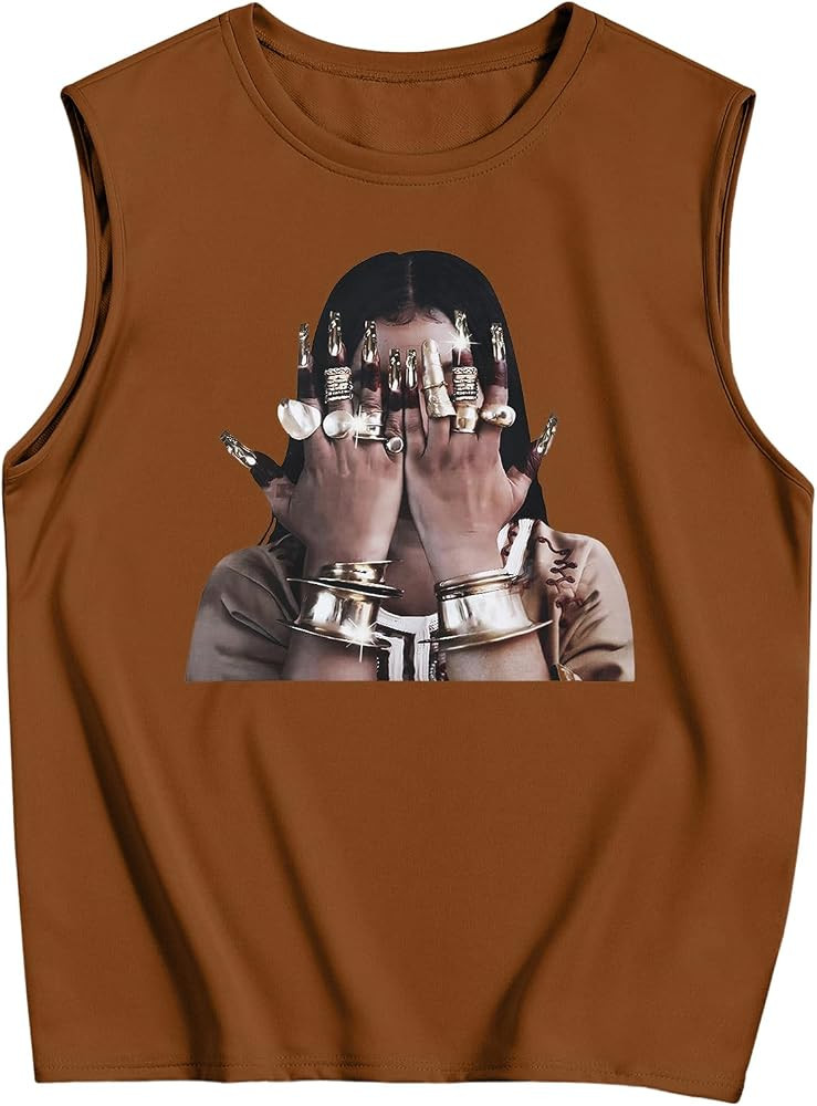 RoseSeek Summer Retro Graphic Tank Top Hippop Streetwear Y2K Tees | Amazon (US)