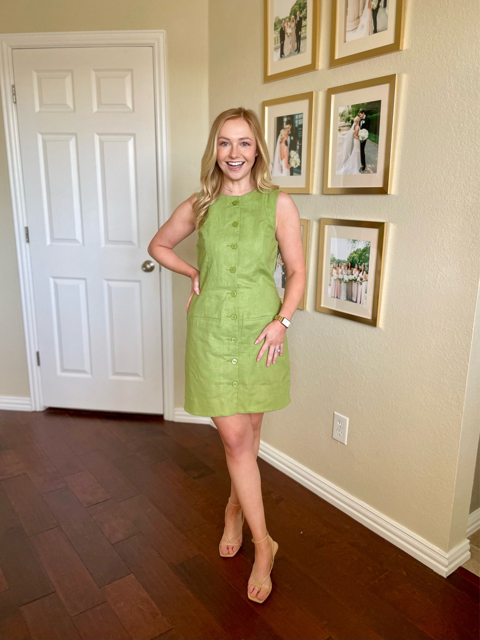 Love the silhouette of this dress! Wearing an XS regular | linen dress, green dress, shift dress, vacation dress 

#LTKSeasonal #LTKSaleAlert #LTKFindsUnder100