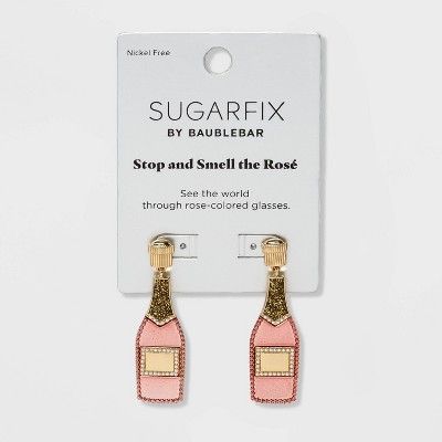 SUGARFIX by BaubleBar Rose Bottle Drop Earrings - Rose Pink | Target