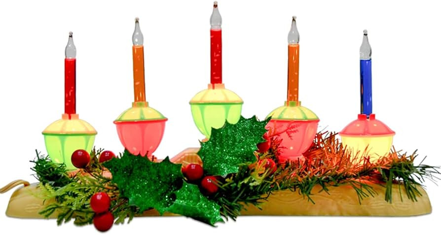 Christmas 5 Light Bubble Candle Lamps, Plug in Electric Candles with 5 Multi-color Bubble Lights ... | Amazon (US)