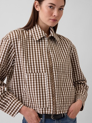 Relaxed Cropped Canvas Barn Jacket | Gap Factory