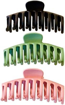 Claw Hair Clip – Claw Clip 3 Pack Hair Styling Accessories – Strong Hair Claw Clips for All H... | Amazon (US)
