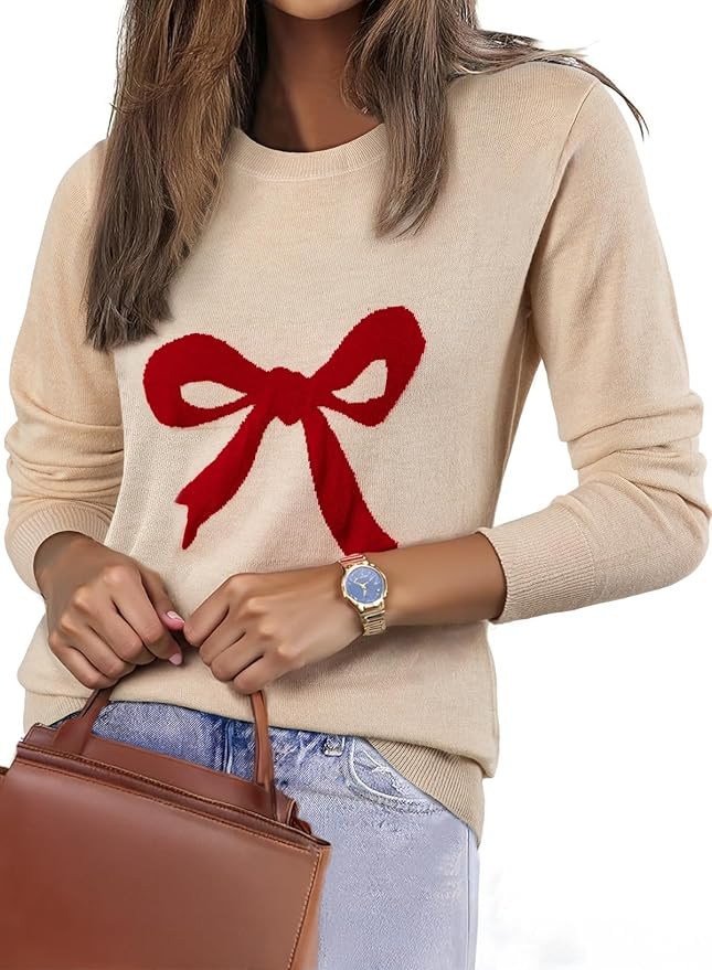 EVALESS Fall Sweaters for Women 2025 Trendy Wool Blend Sweaters Long Sleeve Crewneck Fall Outfits... | Amazon (US)