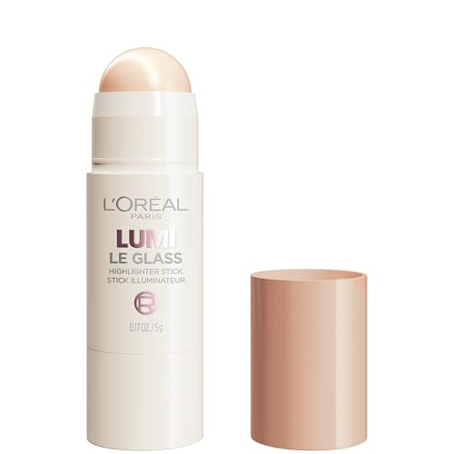 L'Oreal Paris True Match Lumi Le Glass Highlighter Stick, Reflective, Translucent, Glassy Highlighter for Face and Body, 610 Glassy Pearl Eclat, 0.25 Oz | Amazon (US)