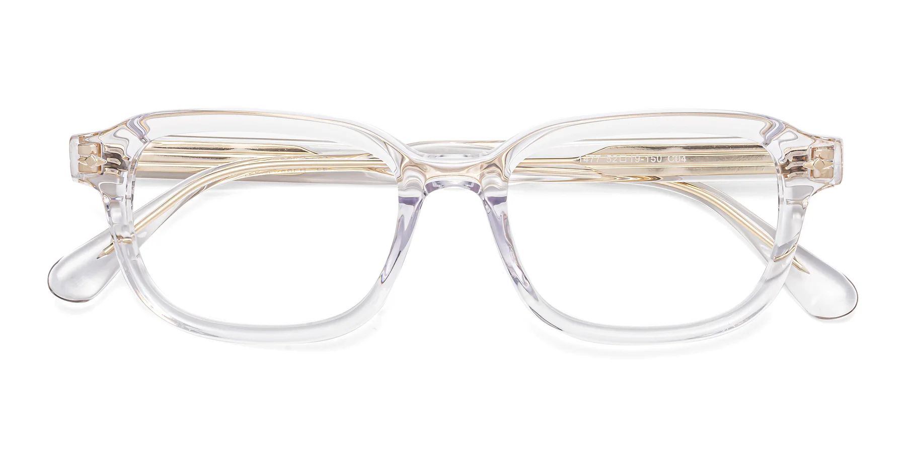 Clear Horn-Rimmed Classic Acetate Rectangle Blue Light Glasses | Yesglasses