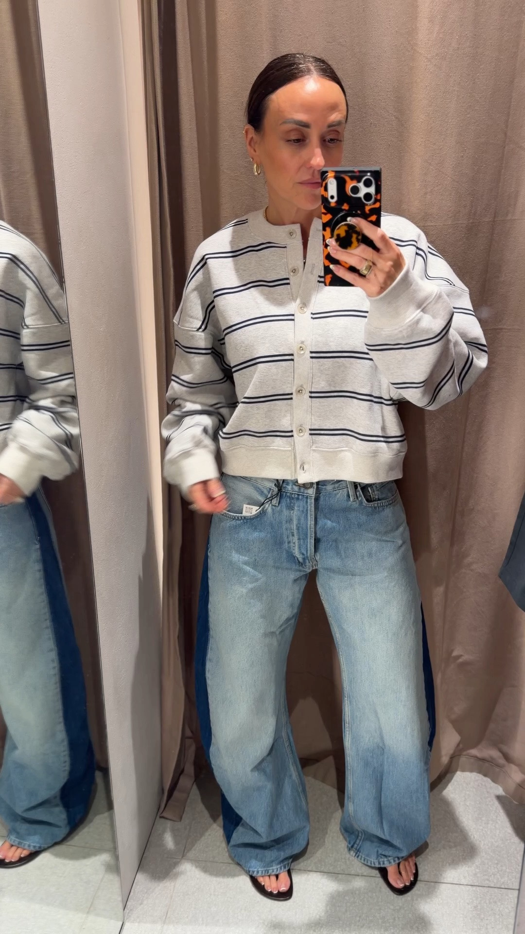 Size 2 pants, M top. Love the double patchwork denim colors.

#LTKdayinmylife #LTKgrwm #LTKootd