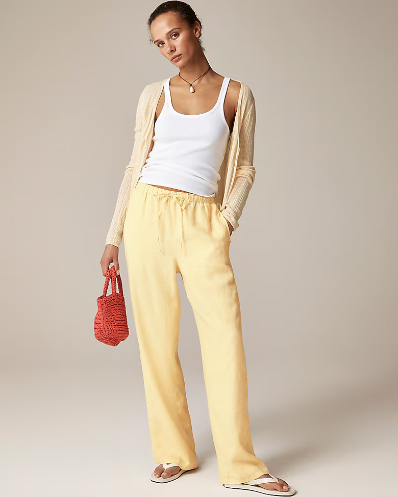 New Soleil pant in linen | J. Crew US