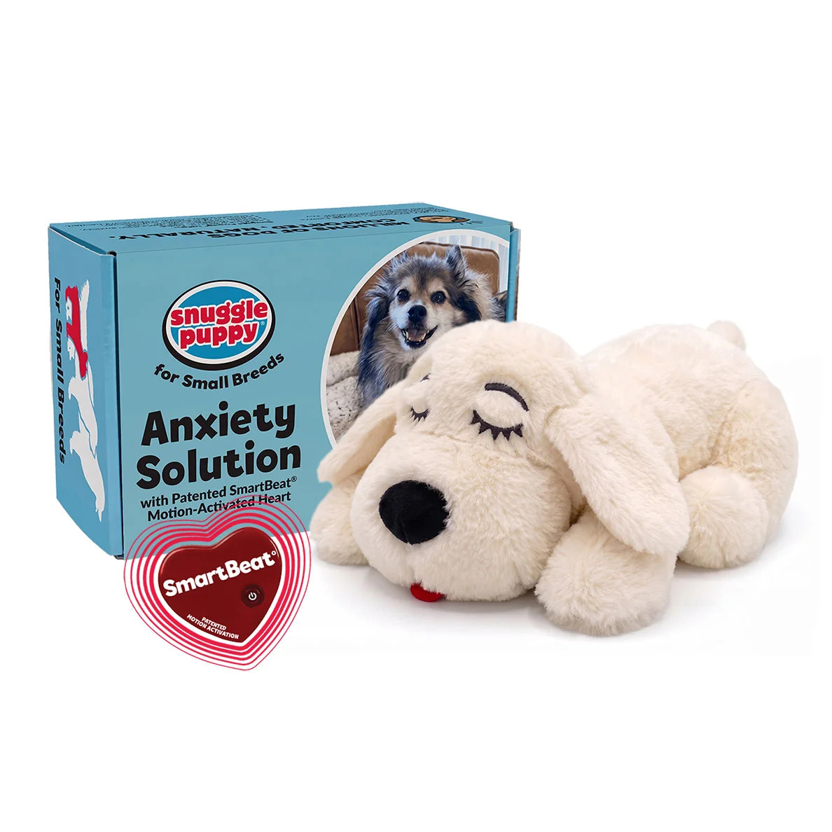 Snuggle Puppy\u00ae Small Cream - Puppy Heartbeat Stuffed Toy | Snuggle Puppy
