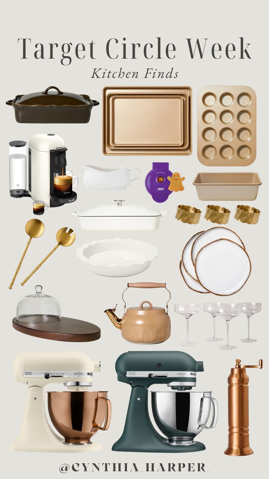 So many beautiful kitchen finds on sale for Target Circle Week ✨ 

From gold utensils and cozy cookware to my favorite mixers + bakeware — such a good time to grab the pieces you’ve been eyeing! 

 #TargetCircleWeek #TargetHome #TargetFinds #KitchenEssentials #HomeStyle #LTKHome #TargetSale #KitchenGoals