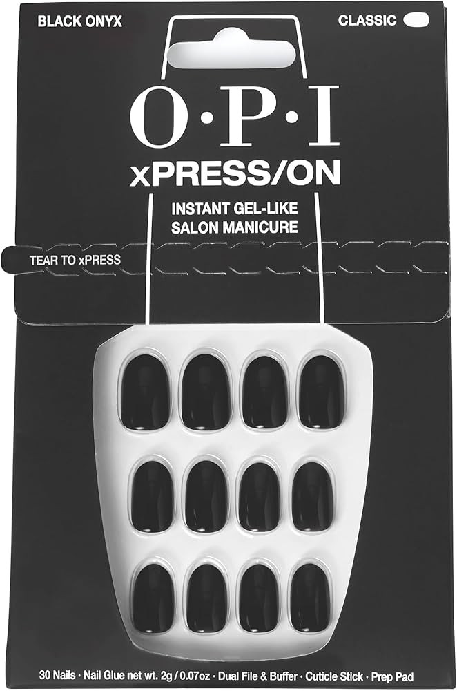 OPI xPRESS/ON Press on Nails | Short Round Solid Nail Art Press On Nails | With Nail Glue | Long ... | Amazon (US)