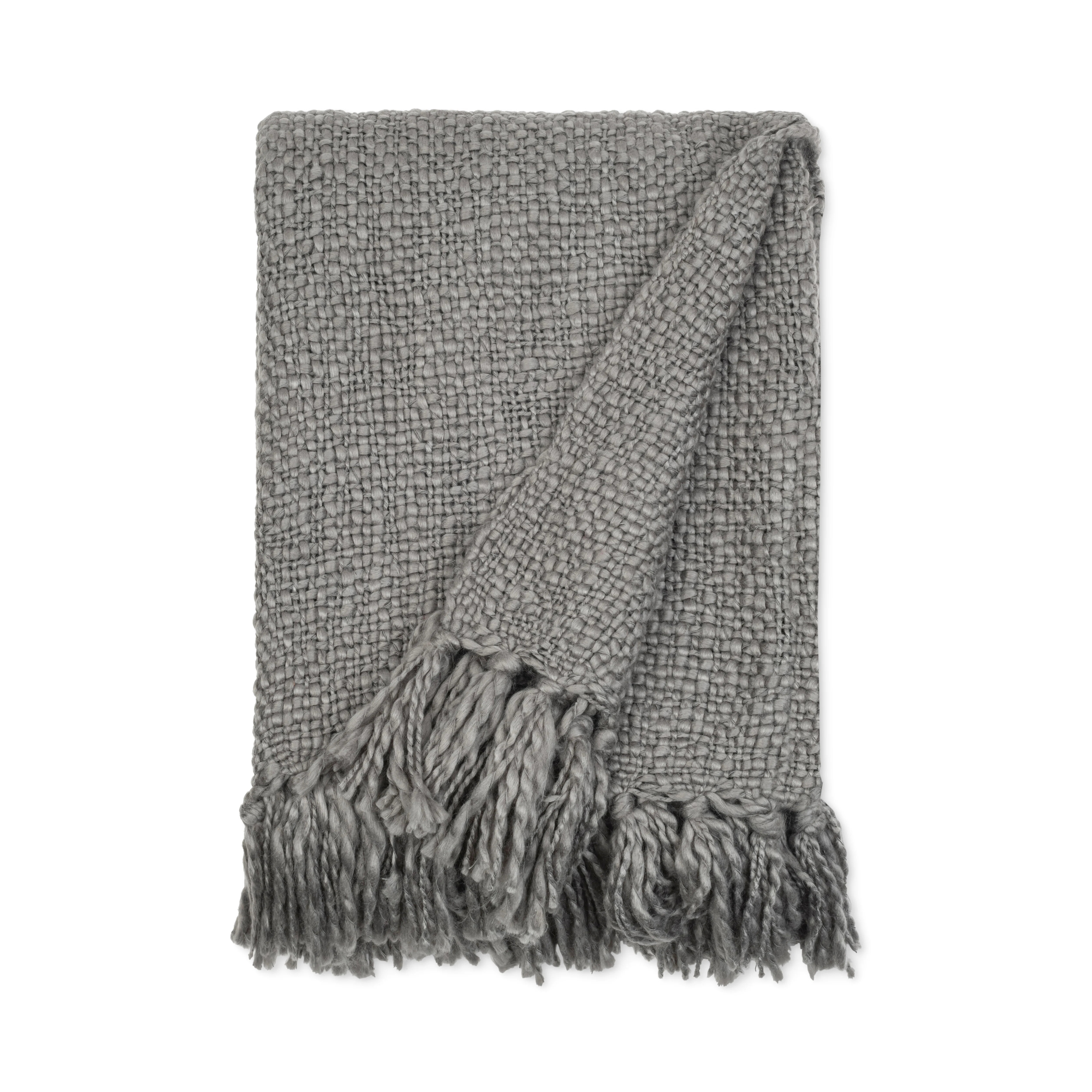Basketweave Fringe Throw Blanket | Wayfair North America