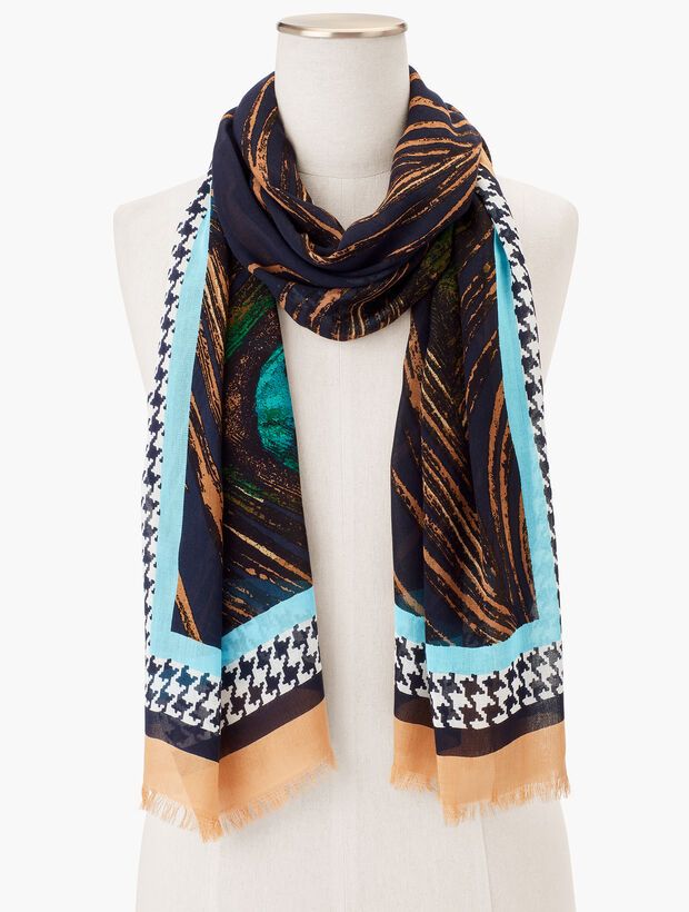 Peacock Feathers Scarf | Talbots