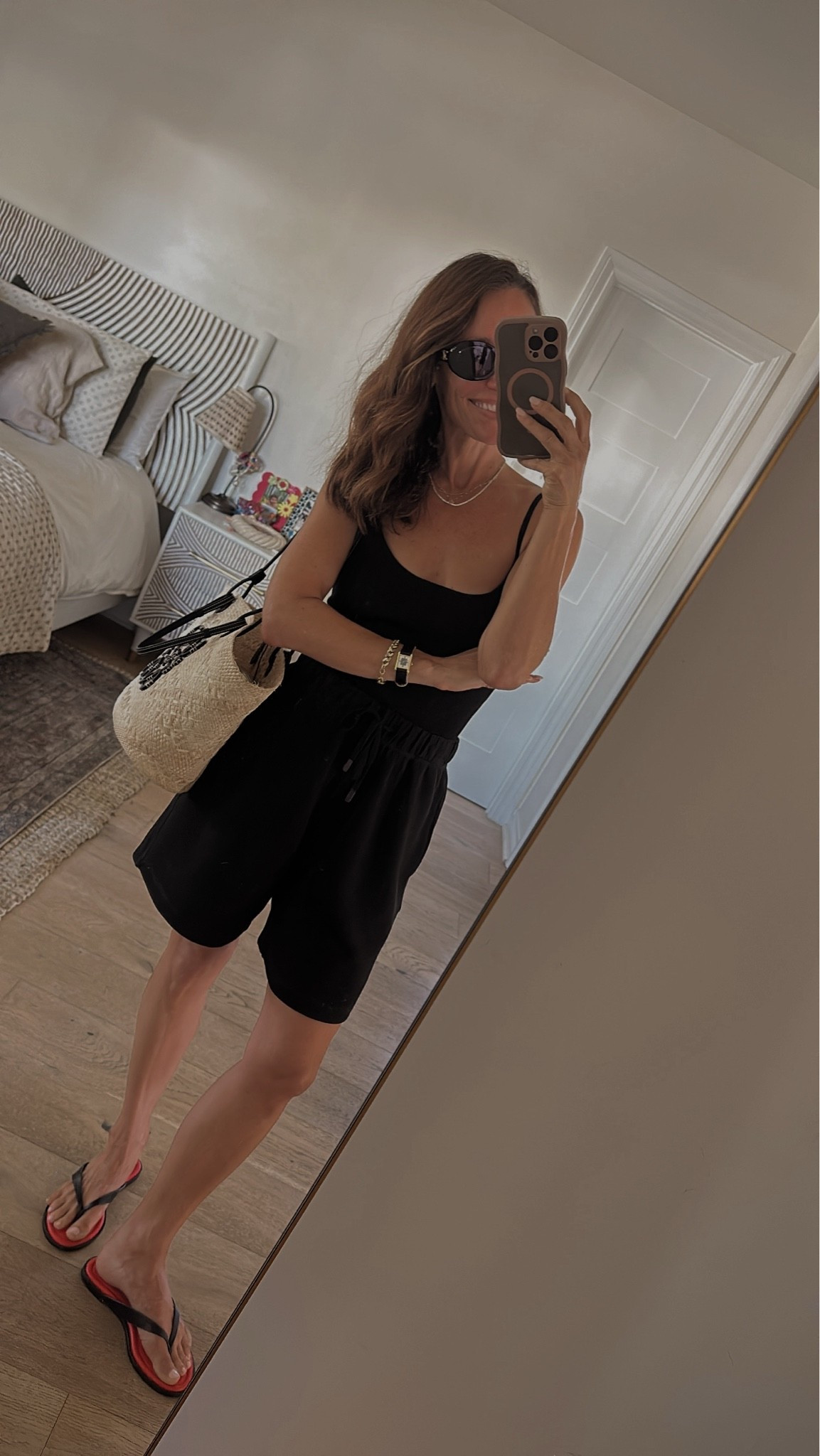 Yesterday’s super casual outfit 
Everything is tts except sandals, go down a 1/2 size

#LTKOver40