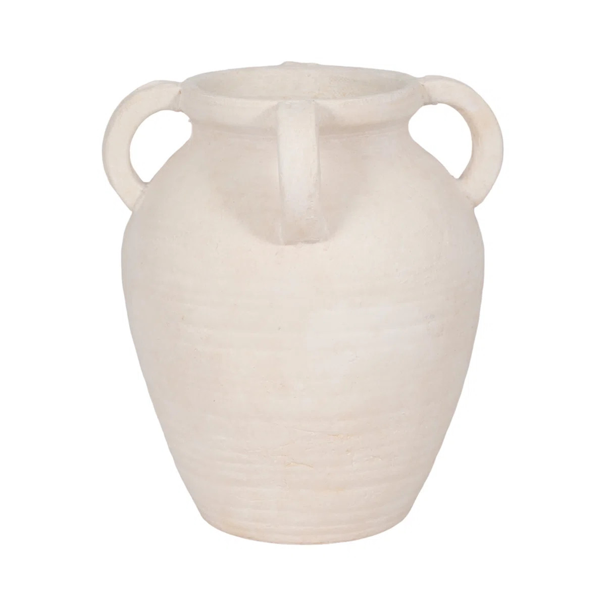 Pottery Terracotta Vase with Sculpted Handles and Rounded Form in Modern Glam Style for Stylish D... | Wayfair North America
