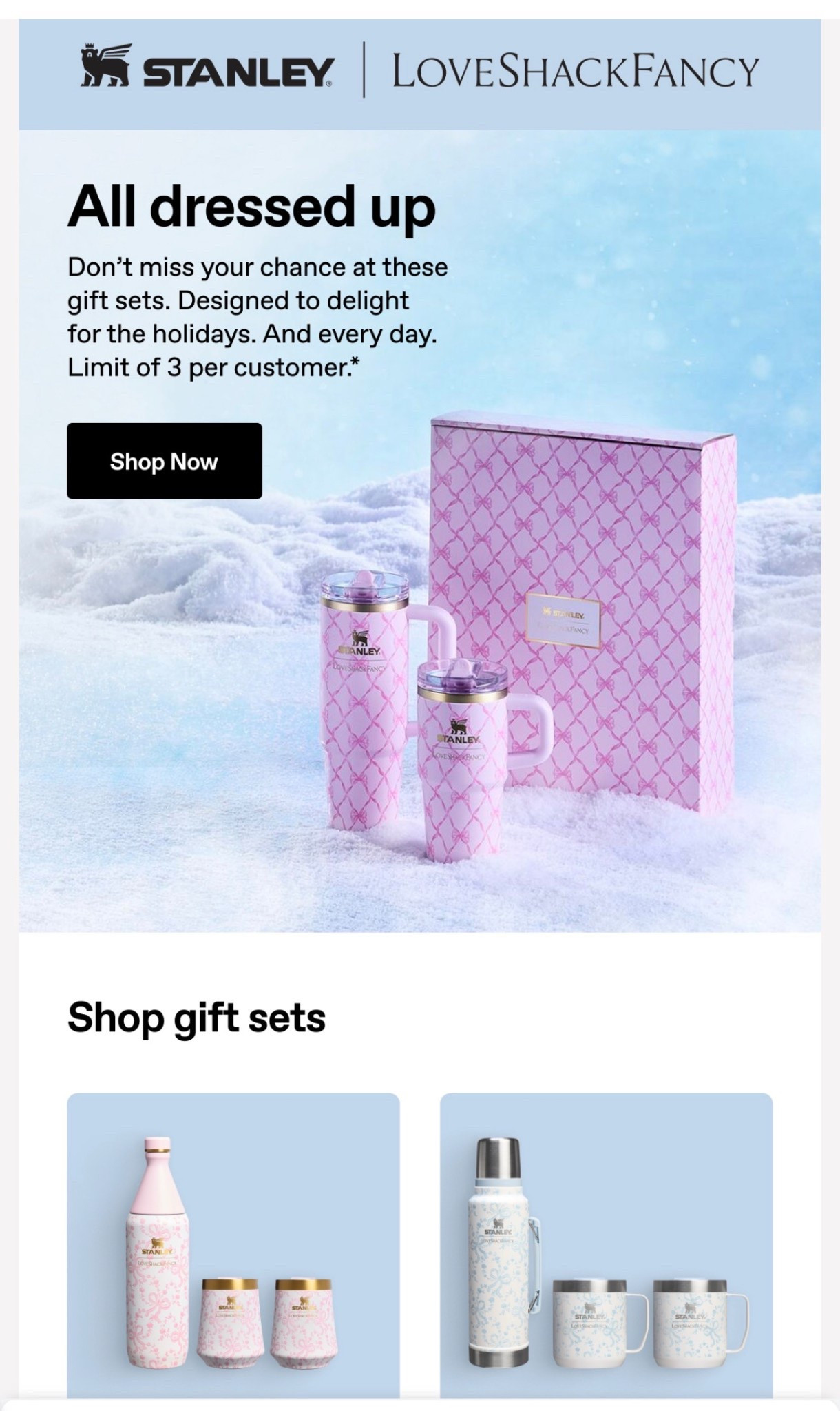 🎀🥤🎀

🩷🩵💜🤍

Stanley x love shack fancy

Trending // collab // Holiday gift sets // Holiday gift Inspo // pink // blue // Bowes // 
My life Christine Vinci

#LTKHoliday #LTKGiftGuide #LTKCyberWeek