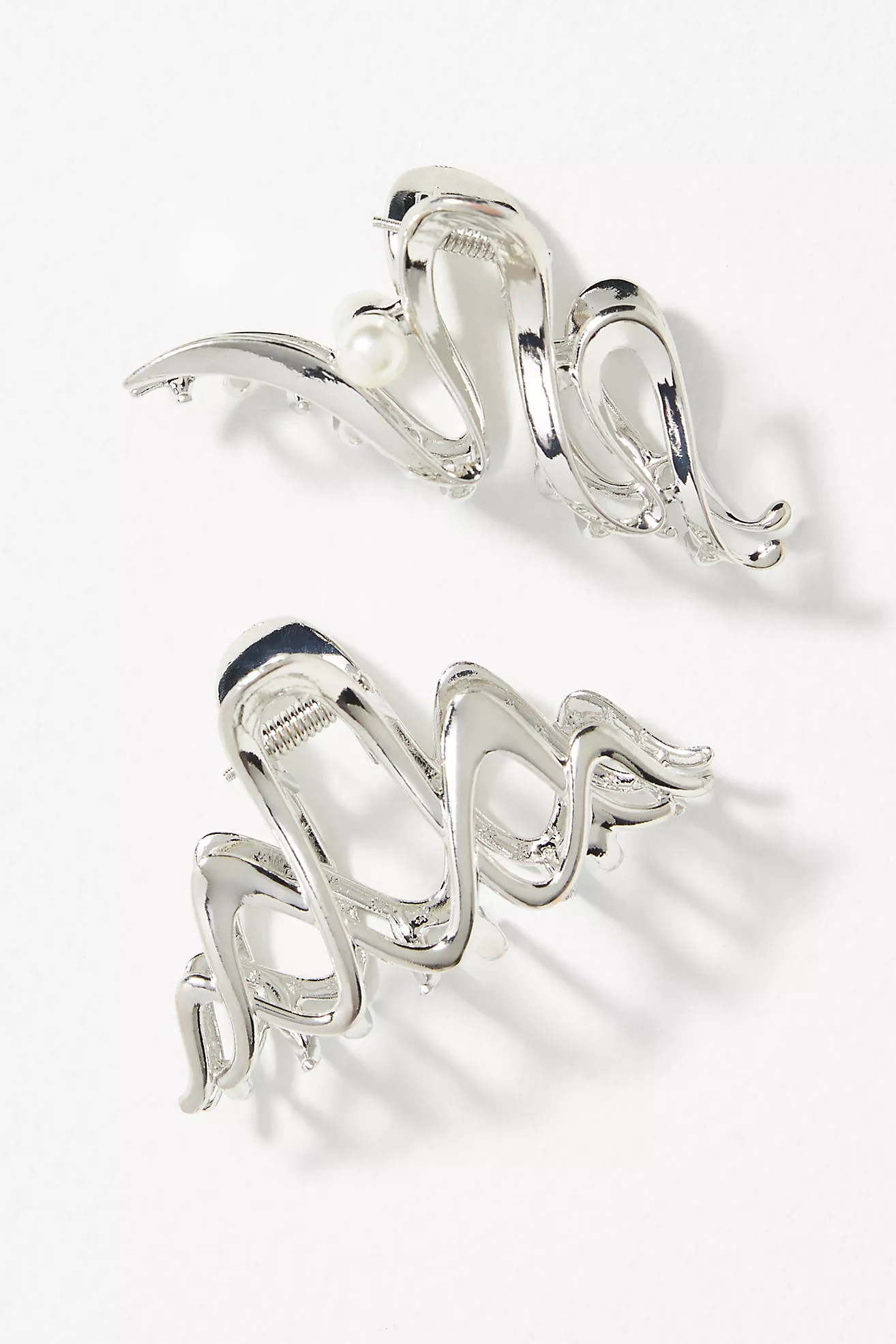 Mini Squiggle Hair Claw Clips, Set of 2 | Anthropologie (US)