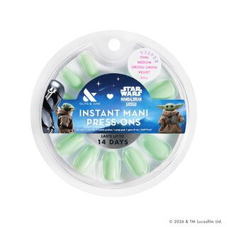 Olive & June x Star Wars The Mandalorian and Grogu Instant Mani Press-On Nails, Grogu Green | CVS Health