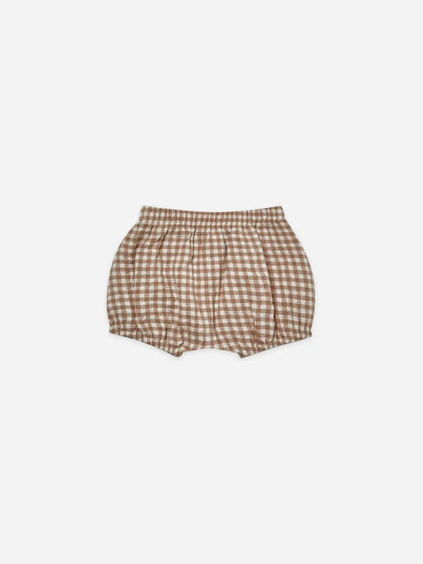 woven bloomer | cocoa gingham | Quincy Mae