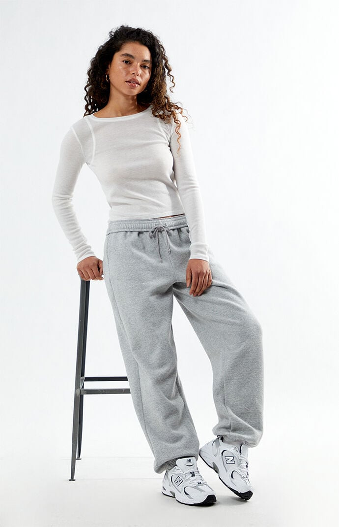 Women's Core Sweatpants in Heather Grey - Size Large | PacSun