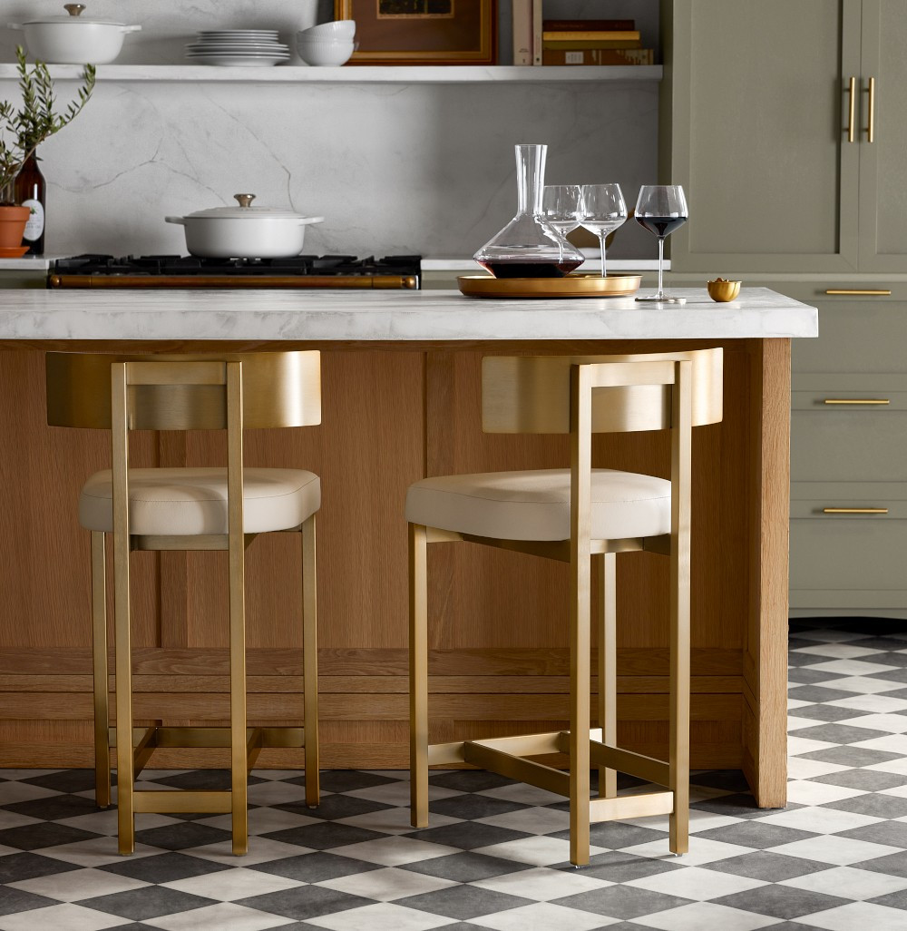 Emma Upholstered Counter & Bar Stool | Williams-Sonoma