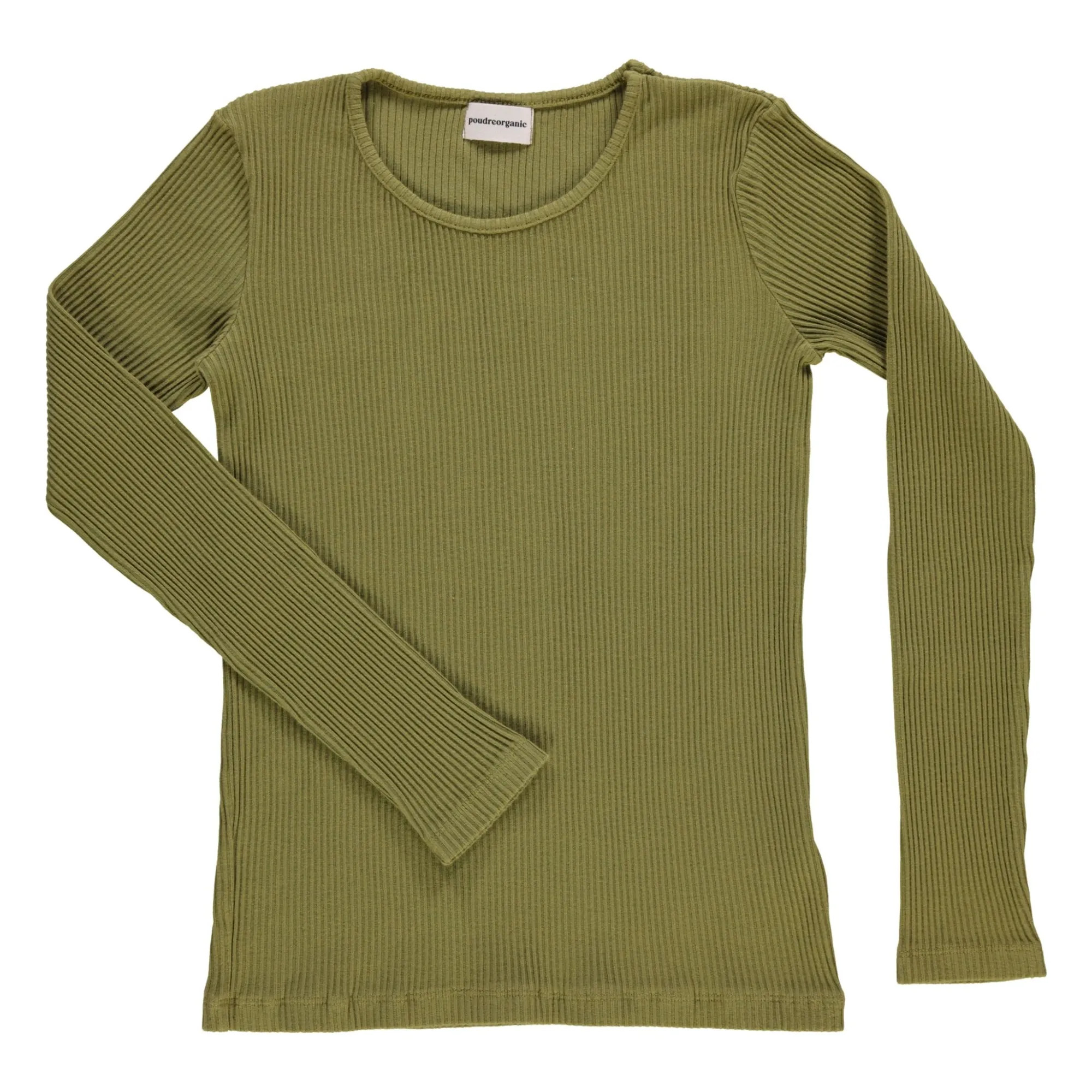 T-shirt Eglantine Côtelé - Collection Femme | Vert mousse | Smallable
