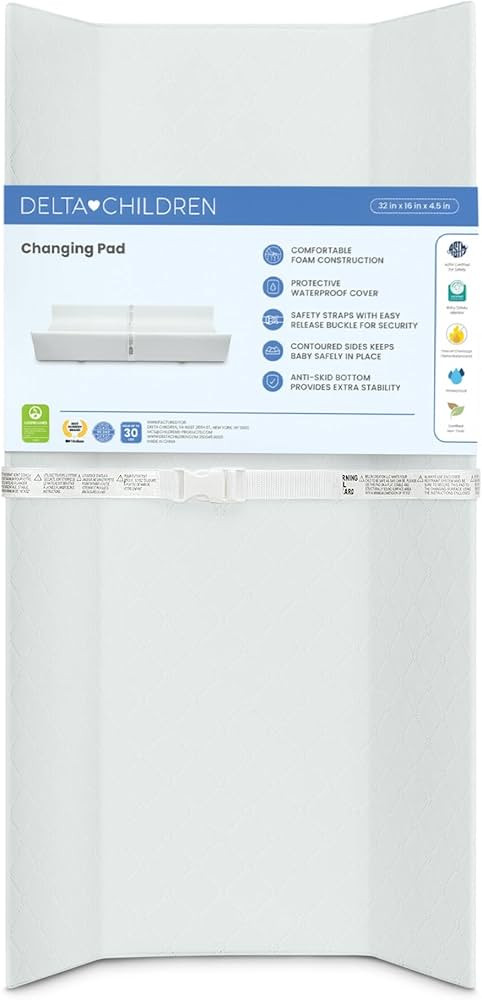 Delta Children Foam Contoured Changing Pad with Waterproof Cover | Amazon (US)
