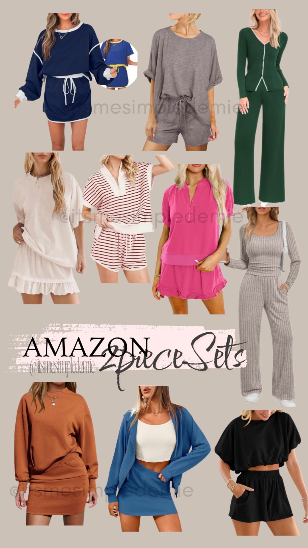 Amazon 2 piece sets!!! 
Trending now ‼️‼️‼️

Some items listed have coupons available or are currently on sale, depending on the color and size selected. 

#LTKStyleTip #LTKFindsUnder50