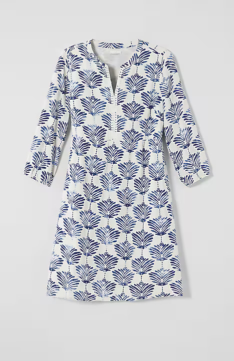 Printed Split-Neck Dress | J. Jill