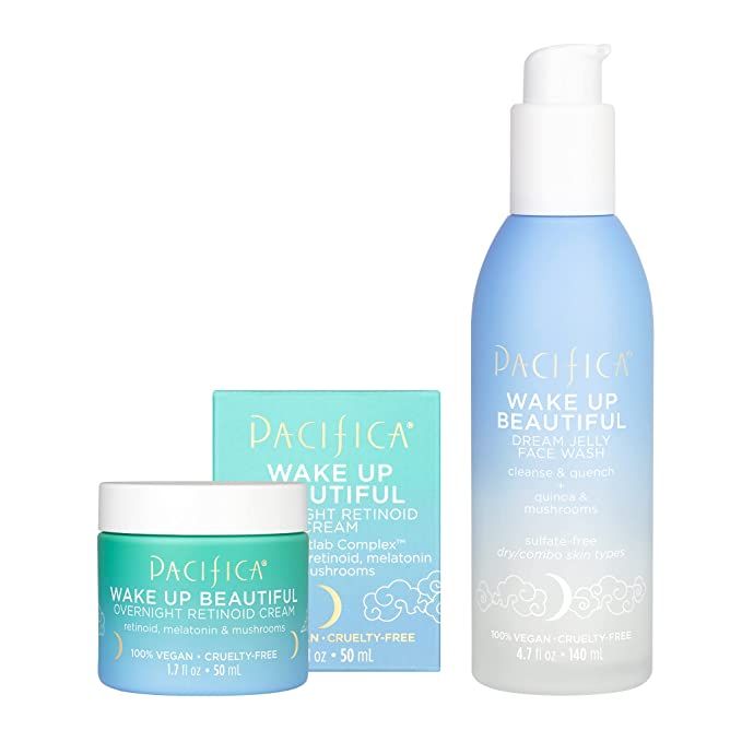 Pacifica Beauty | Wake Up Beautiful Dream Jelly Face Cleanser + Overnight Recovery Retinoid Face ... | Amazon (US)