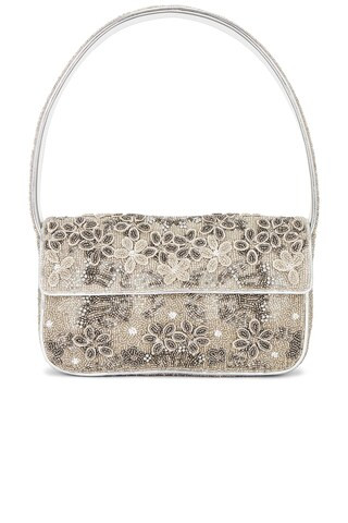 Staud Tommy Beaded Bag in Metallic Silver | FWRD 