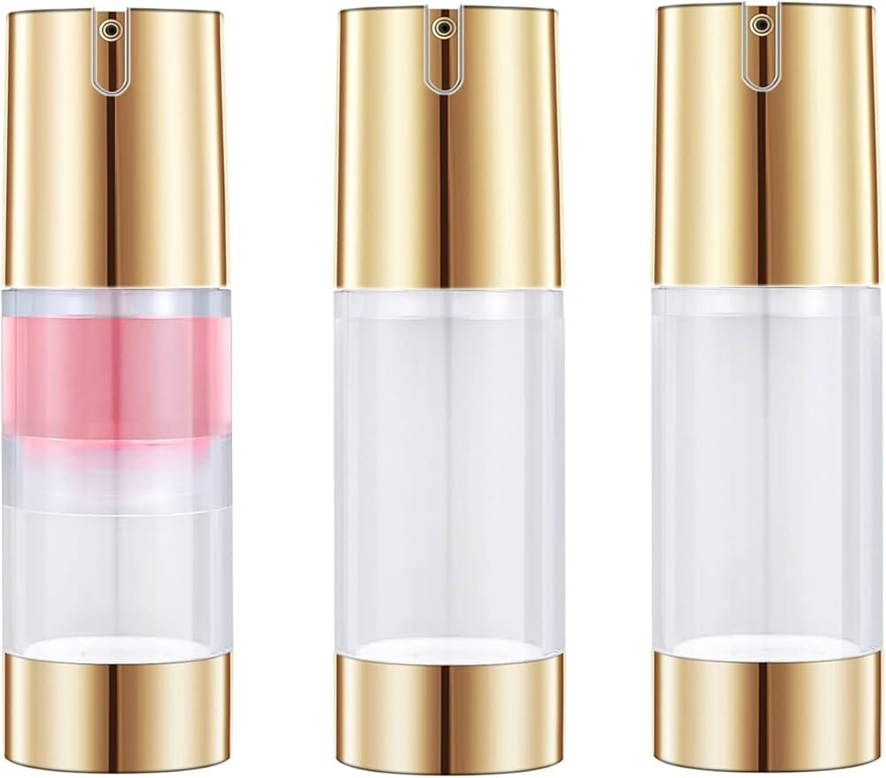 Amazon.com: UMETASS 0.5 oz Empty Airless Pump Bottles, Refillable Cosmetic Containers, Travel Siz... | Amazon (US)