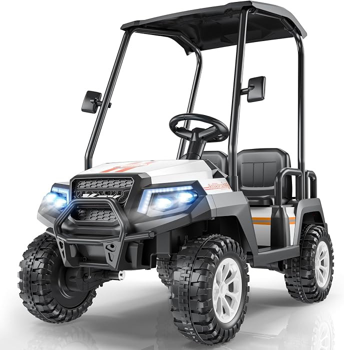 24V Ride on Car for Big Kids, 4-Seaters Kids Golf Cart | Amazon (US)